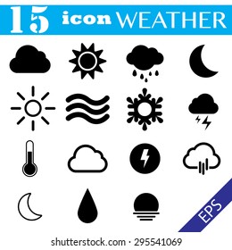 weather  icon set  vector illustration eps10 on white background