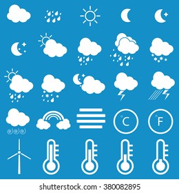 Weather icon set . Vector illustration