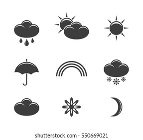 Weather. Icon set. Vector illustration