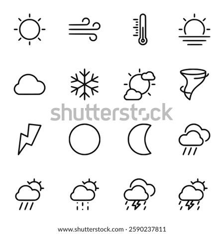 Weather icon set vector illustration