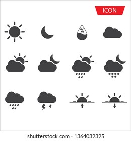 weather icon set vector isolated on white background.