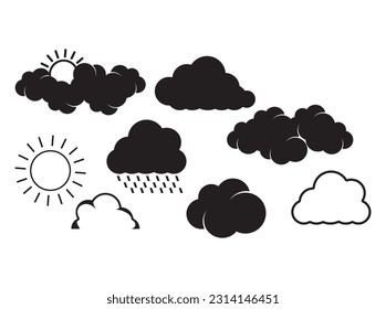 conjunto de iconos meteorológicos, vector aislado