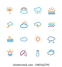 Weather icon set vector Symbol