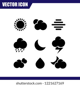 weather icon set vector template. icon sign element