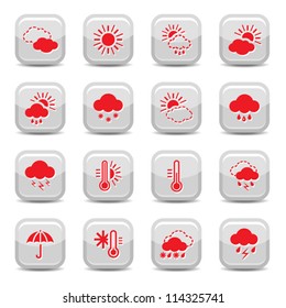 Weather Icon Set for web and mobile. All elements are grouped.