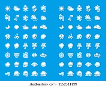 Weather Icon Set.Icon with jelly and transparent border.