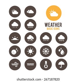 Weather icon set.Vector illustration.
