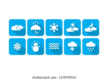 weather icon. simple blue button