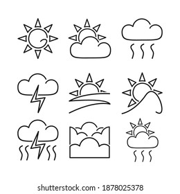 icono del tiempo. Arte de línea simple y elegante, para diseño web, aplicaciones móviles, logotipos, tarjetas o medios impresos, etc.