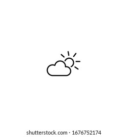 Wettersymbol. einfach, flach, umrissen, schwarz.
