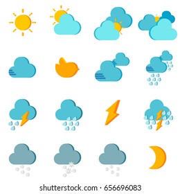 WEATHER ICON
Simple graphic of weather icons on white background. It can be used as icon for weather forecast report.
