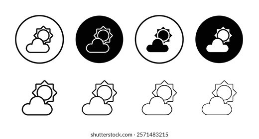 weather icon Simple outline illustration set