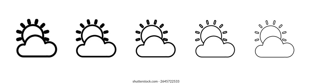 weather icon simple vector outline logo