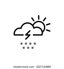 Weather icon. Single high quality outline symbol for web design or mobile app. Thin line sign for design logo. Black outline pictogram on white background.