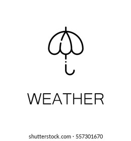Weather icon. Single high quality outline symbol for web design or mobile app. Thin line sign for design logo. Black outline pictogram on white background