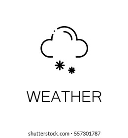 Weather icon. Single high quality outline symbol for web design or mobile app. Thin line sign for design logo. Black outline pictogram on white background