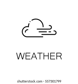 Weather icon. Single high quality outline symbol for web design or mobile app. Thin line sign for design logo. Black outline pictogram on white background