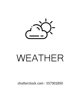 Weather icon. Single high quality outline symbol for web design or mobile app. Thin line sign for design logo. Black outline pictogram on white background