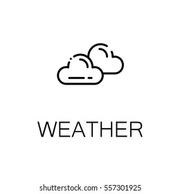 Weather icon. Single high quality outline symbol for web design or mobile app. Thin line sign for design logo. Black outline pictogram on white background