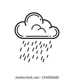 Weather Icon. Small Rain Icon Vector