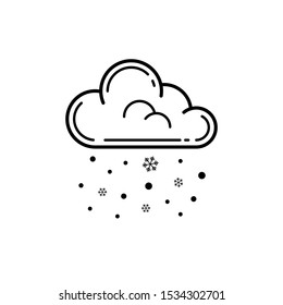 Weather Icon. Small Snow Icon Vector