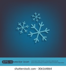 weather icon, snowflake sign