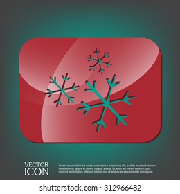weather icon, snowflake sign
