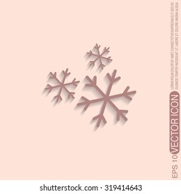 weather icon, snowflake sign