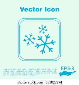 weather icon, snowflake sign