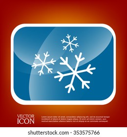 weather icon, snowflake sign