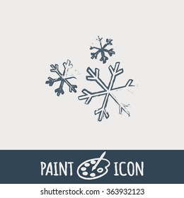 weather icon, snowflake sign