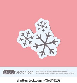 weather icon, snowflake sign