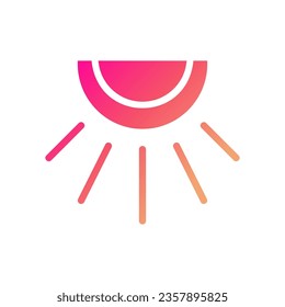 Weather icon solid gradient pink yellow illustration vector element and symbol perfect.