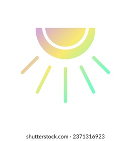 Weather icon solid gradient purple yellow green summer beach illustration vector element and symbol perfect.