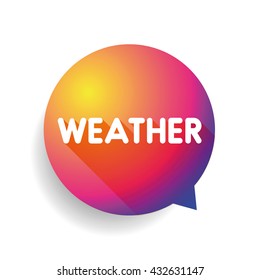 Weather icon speech bubble
