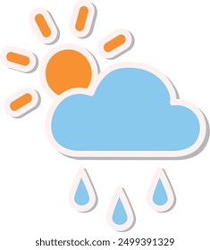 Es una pegatina de ícono de Clima.
