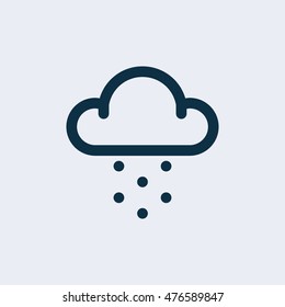 Weather icon of storm. 