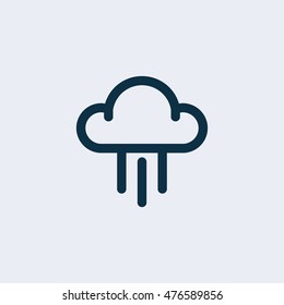 Weather icon of storm. 