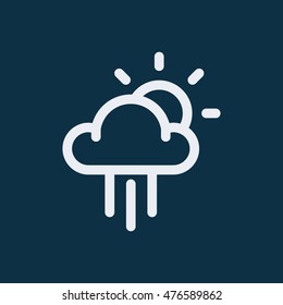 Weather icon of storm. 