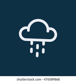 Weather icon of storm. 
