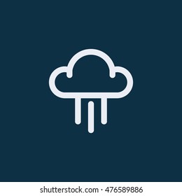 Weather icon of storm. 