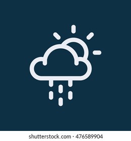 Weather icon of storm. 