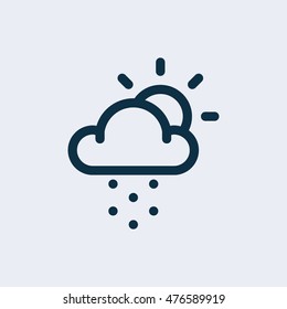 Weather icon of storm. 