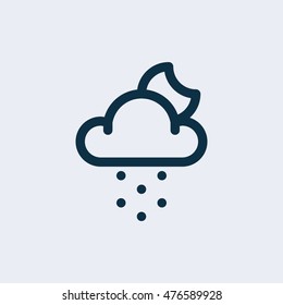 Weather icon of storm. 