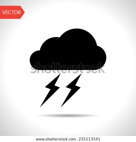Weather icon of storm. eps10