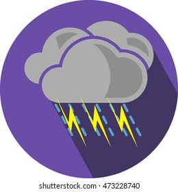 Weather icon storm rain