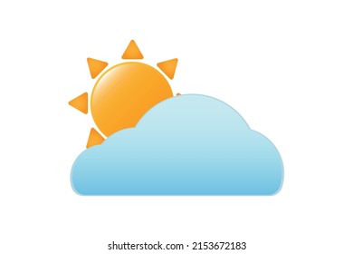 Icono del tiempo. Ilustración vectorial del símbolo del tiempo de verano.