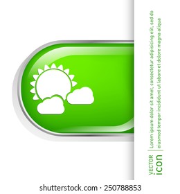 weather icon, sun behind the cloud