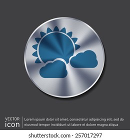 weather icon, sun behind the cloud
