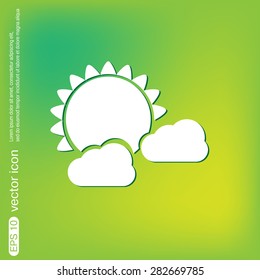 weather icon, sun behind the cloud
